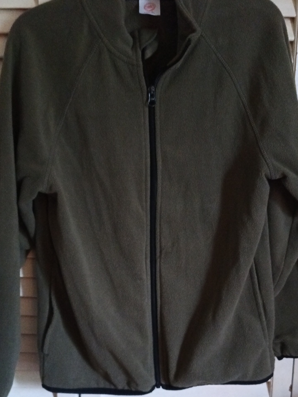 wonder nation Olive Green Full-Zip Fleece Jacket